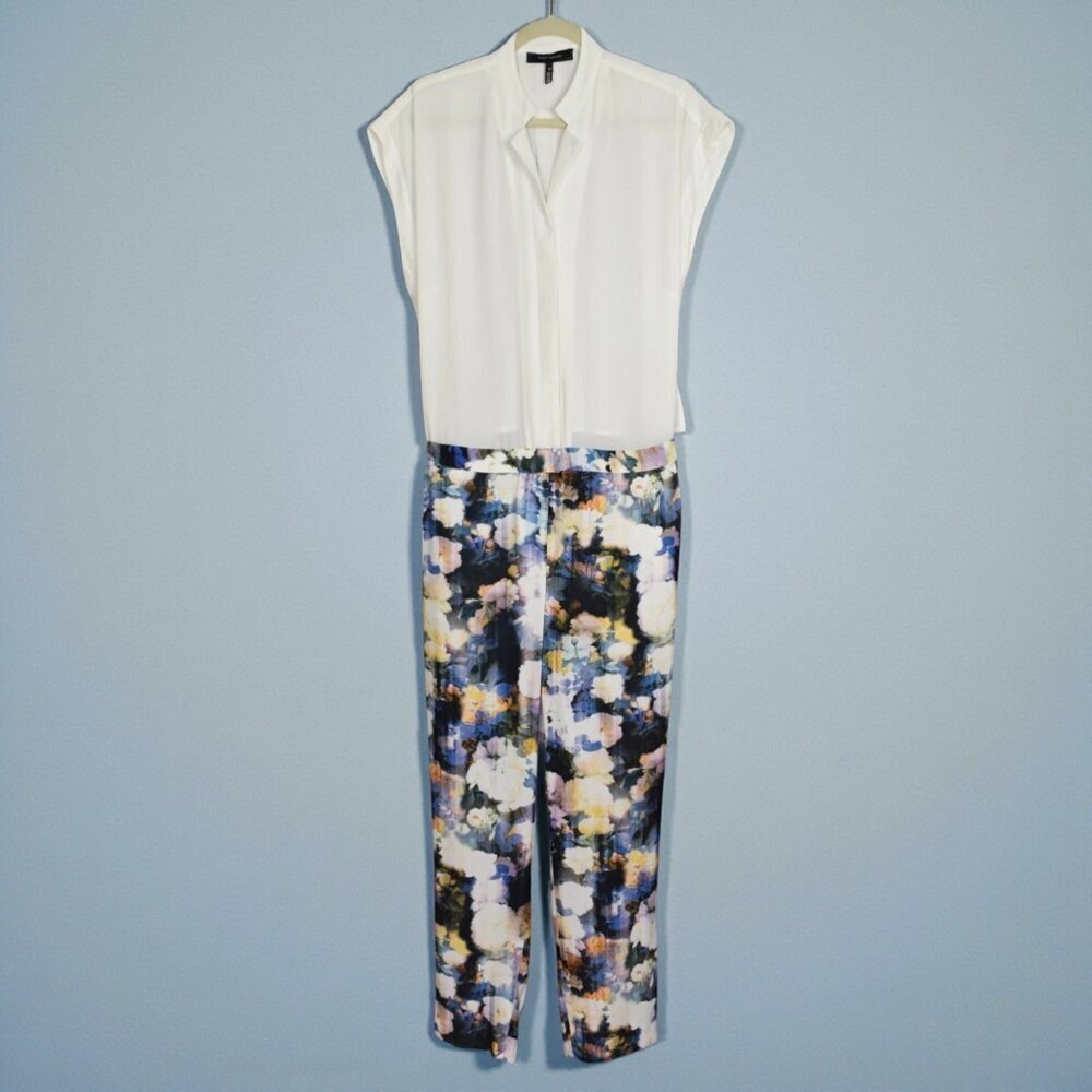 ROBERT RODRIGUEZ COLOR-BLOCK FLORAL JUMPSUIT - Picture 2 of 10